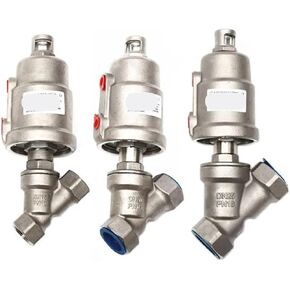 1 قطعة 1/2 بوصة 3/4 بوصة 1 بوصة 2 بوصة صمام مقعد زاوية ملولب هوائي من الفولاذ المقاوم للصدأ Y نوع صمام مقعد زاوية ملولب لدرجة الحرارة العالية بالبخار (1، نوع B_مزدوج التمثيل) in Kuwait