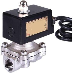 1/2 "3/4" 1 "24 فولت 110 فولت 220 فولت 12 فولت صمام الملف اللولبي من الفولاذ المقاوم للصدأ مغلق عادة (1، BSP_220VAC) in Kuwait