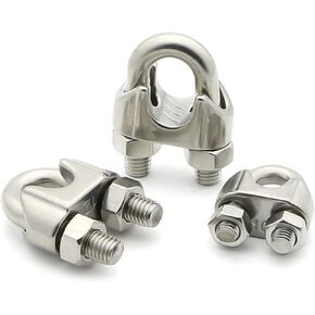 الفولاذ المقاوم للصدأ U نوع المشبك ، 1 قطعة ، M2 ، M4 ، M6 ، M8 ، M10 ، M12 ، M14 ، M16 حبل كليب مسامير الكابل تزوير الأجهزة المشابك كابل. in Kuwait