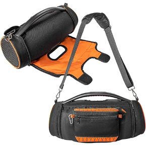 حقيبة حمل ملحقات غطاء السفر المحمولة مع حزام لجهاز JBL Boombox 2/Boombox 3/Boombox 3 مكبر صوت بلوتوث محمول واي فاي، حقيبة إضافية للشاحن، أسود in Kuwait