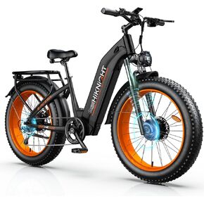 Electric Bike for Adults, 3000W Peak Dual Motor 52V 20AH Battery E Bike 26" x 4.0" Fat Tire Electric Mountain Bike Step-Thru Electric Bicycle for Women Men, Up to 38MPH in Saudi Arabia
