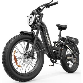 دراجة كهربائية HiKeep للبالغين - دراجة كهربائية بإطار سميك 28-40 ميلاً في الساعة مقاس 26 × 4 بوصة، بطارية قابلة للإزالة 48 فولت 15.6AH/25Ah، نظام تعليق ومقعد قابلان للتعديل، شاشة LCD، دراجة إلكترونية لجميع التضاريس in Kuwait