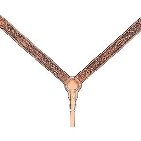 HILASON Western Horse Headstall Breast Collar American Leather Tan | Tack Set for Horses in Kuwait