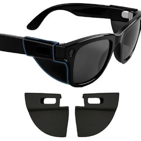 Safety Glasses Side Shields Accessories Compatible with RayBan/Oakley Meta (Gen 1/2) Wayfarer Headliner Skyler HSTN, Silicone Anti-Slip Light Blockers, Ultra-Light Glare Reducer for Outdoor Cycling in Saudi Arabia