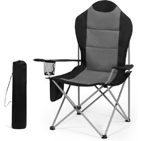 OUTSIDER Folding Camping Chair 400LBS Capacity, Portable Outdoor Lawn Chairs with Ergonomic Lumbar Support, Cooler Bag, Cup Holder, Pockets, Headrest for Beach, Lawn, Hiking (Style-1, 2pcs) in Saudi Arabia
