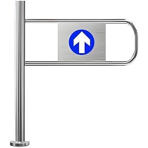 Automatic Swing Gate for Supermarket Entrance, 1-Way Security Metal Door, Durable Pedestrian Access Gate for Warehouse, Library, and Scenic Areas, Size 50×100cm in Kuwait