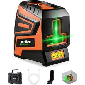 Green Laser Level 2 Line TK011, Ultra Bright Cross Line, 2s Self Leveling, ±3mm Accuracy, 2200mAh Rechargeable, Shockproof Durable Build for Jobsite (Basic Kit – Magnetic Mount + Hard Case) in Saudi Arabia