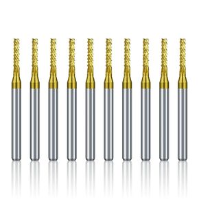 10/30 قطعة كربيد الذرة PCB قاطعة المطحنة 1.5 مللي متر المغلفة CNC راوتر بت نهاية بت لأداة الآلة (1.5 مللي متر 1 صندوق (10 قطعة)) in Kuwait