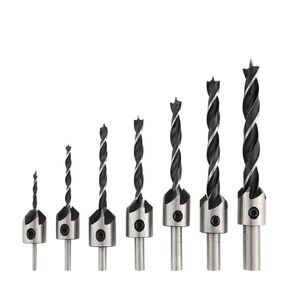 3mm-10mm HSS Countersunk Drill Bit Set Reamer Woodworking Chamfer Counterbore Pliot Hole Cutter Screw 4/7Pcs(7pcs 3-10mm) in Kuwait