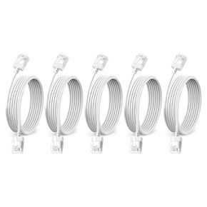 Ultra Thin Cat 6 Ethernet Cable 90° Downward Angle 10 Feet, Flexible & Slim Rj45 Cat 6a LAN Cord Gigabit Applicable for PC, Router, Windows (White) in Saudi Arabia