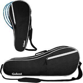 Goloni Tennis Bag for 3-4 Rackets, Water-Resistant Racket Bag with Padded Protection for Men Women Adults in Kuwait