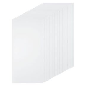 HARFINGTON 20pcs Clear Plastic Sheets 8" x 4" x 0.01" Transparent Flexible PVC Sheet Panels with Protective Paper for Signs DIY Display Projects Craft Picture Frames Painting in Kuwait