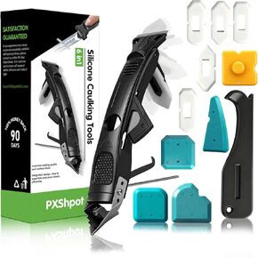 أداة السد 6 في 1 أداة تشطيب مانع للتسرب ومكشطة إزالة الجص مع 6 وسادات سيليكون، أداة إزالة مانع التسرب وتشذيب مع ممسحة مطاطية للحمام والنافذة والباب والمطبخ in Kuwait