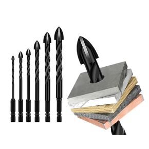 4/5/7/10Pcs Cross Hex Drill Bit Set for Concrete Porcelain Tile Glass Metal Professional Multifunction Bits Drills(10pcs 8mm) in Kuwait