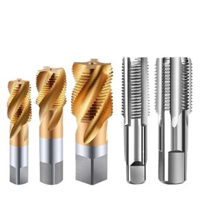 Pipe Threading Tap G NPT RC PT ZG HSS CO Spiral Straight Flute Fluteless Machine Metal CNC Tool 1Pcs(G 1l8) in Kuwait