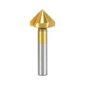 High Speed Steel Chamfering Cutter Single Edge Three Edges Metal Inner Hole Suitable for CNC Machining 1Pcs(18,90Degree 1F Coate) in Kuwait