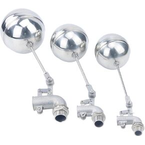 Stainless Steel 304 Adjustable Float Valve Water Tank Bend Elbow Floating Ball Valve Flow Cistern/Expansion(3/4") in Kuwait