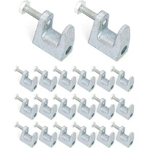 QWORK Beam Clamp، 20 قطعة 5/16 بوصة مشبك شعاع أمان من الحديد المطلي بالزنك، فتحة فك 13/16 بوصة in Kuwait