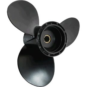 المروحة الخارجية للقارب 10 1/4 × 11 لسوزوكي DT20 25 25C 30 30C DF25 25R 25A 30 30A HP المحرك، 10 1/4x11(10.25x11) الملعب 10 أسنان من الألومنيوم محرك القارب الدعامة، رقم OEM 58100-96420-019,3 شفرة، RH in Kuwait