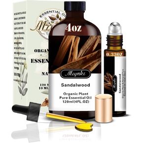 Sandalwood Fragrance Oil-Sandalwood Essential Oil 4.33oz (130ml)-100% Pure Natural Scent for Diffusers, Candles, Soap Making & Aromatherapy-Relaxing Home & Gift Essential Oil for Bath, Massage in Saudi Arabia
