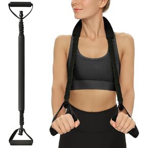 Neck Stretcher Exerciser, Cervical Traction Device for Pain Relief, 30-35lbs Cervical Collar Exerciser with Wider Padding for Spine Alignment & Posture Correction, Portable Neck Relaxer (Black) in Saudi Arabia