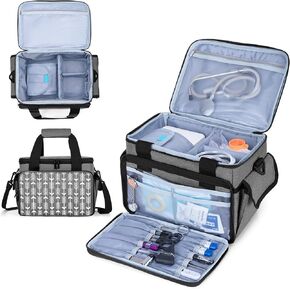 حقيبة تنظيم حقيبة الحمل من يارو، حقيبة تخزين محمولة مع مقسم قابل للفصل لقطعة الفم واللوازم الخاصة بقناع الأنابيب، رمادي مع سهم in Kuwait