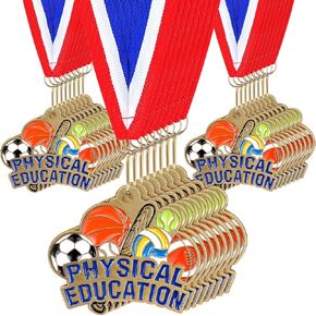 24 PCS Dance Award Medals مع شرائط الرقبة رقص مسابقات الباليه جائزة جائزة الباليه الحفل هدية للراقصين in Kuwait