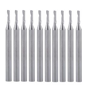 10 قطعة 3.1751.56 مللي متر واحد الناي كربيد نهاية تفريز كربيد التنغستن دوامة نهاية المطاحن CNC راوتر بت للألومنيوم أكريليك PVC MDF البلاستيك in Kuwait