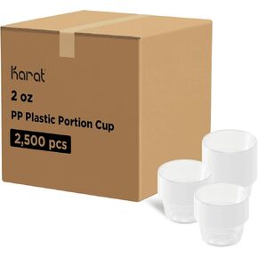 قيراط FP-P200-PP 2 أونصة. أكواب PP - شفافة (علبة بها 2500 قطعة) in Kuwait