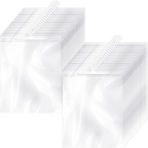 40 عبوة من أكياس التخزين المعلقة، وخطاف كبير مقاس 15 × 13 بوصة أكياس بلاستيكية شفافة لتخزين سماعات الرأس في الفصل الدراسي والمكتبة وتنظيم الصيدلة in Kuwait