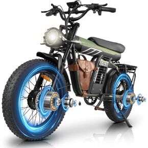 SMARTRAVEL Ebike with 1200W Brushless Motor,Removable 48V 20Ah Battery,UP to 32MPH,Electric Mountain Bike with 20" Fat Tire with Front/Rear Turn Signals for Men Women,Travel Bag in Saudi Arabia