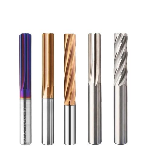 2.1mm~17.5mm Carbide Machine Reamer HRC50 HRC60 Straight Groove 4/6F Tolerance H7 Harened Steel Metal Cutter CNC Inner Hole 1Pcs(9.7x40x80-6F) in Kuwait
