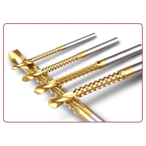 6 قطعة مجموعة لقمة مثقاب مسننة HSS مثقاب معدني تويست قطع الحفر أدوات الشق لقم النجارة in Kuwait