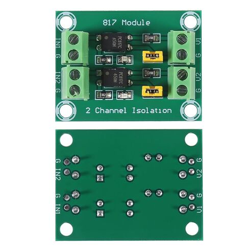 2pcs 8 Channel PC817 Optocoupler Isolation Board 8CH Optocoupler 3.6-30V Driver Photoelectric Isolated Module (8CH) in Saudi Arabia