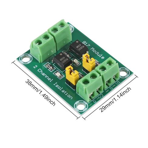 2pcs 8 Channel PC817 Optocoupler Isolation Board 8CH Optocoupler 3.6-30V Driver Photoelectric Isolated Module (8CH) in Saudi Arabia