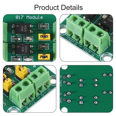 2pcs 8 Channel PC817 Optocoupler Isolation Board 8CH Optocoupler 3.6-30V Driver Photoelectric Isolated Module (8CH) in Saudi Arabia