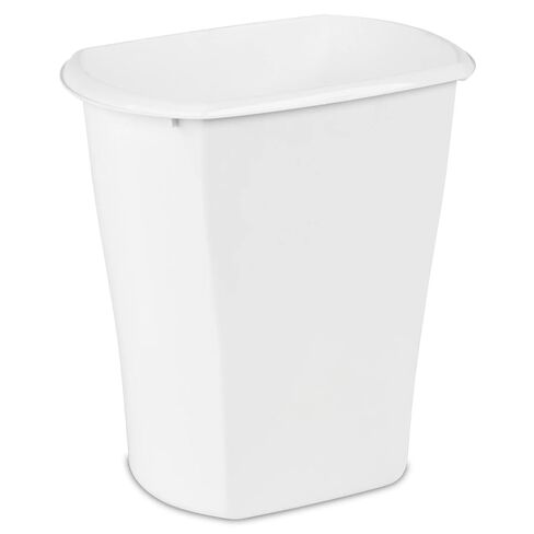 (2 Pack) Bathroom Trash Can, 3 Gallon Small Plastic Garbage Bucket Bin with No Lid, White in Kuwait