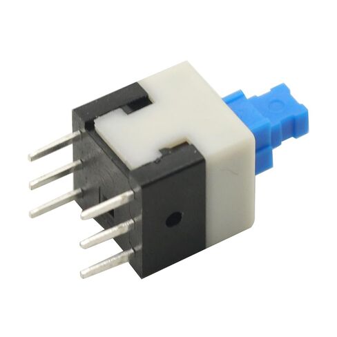 30 قطعة مفتاح زر الضغط الصغير ، 8X8 مللي متر غطاء أزرق DPDT نوع القفل الذاتي مربع زر التبديل تشغيل/إيقاف مفتاح الإغلاق 8*8 8X8 مم 6Pin in Kuwait