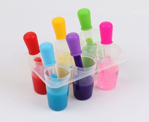 6PCS Liquid Dropper with Holder for Art and Science Class, Paint is not Included. in Saudi Arabia