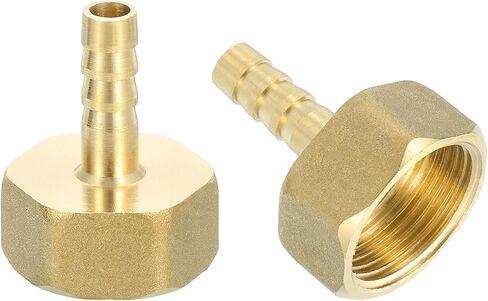 uxcell 3 Pcs Brass Hose Barb Fitting, 5/16" Barb x G 3/4 Female Brass Barb Pipe Fitting Adapter with Tape for Connect Pipes Mechanical Devices Plumbing Equipment in Saudi Arabia