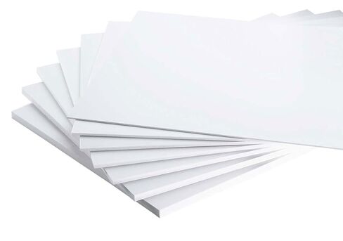 PVC Foam Board Sheet - 24" x 24" - White - 6mm Thickness - Used in Signboard/Display, Digital & Screen Printing, Crafts, Modeling, Photo Mounting, & Theatrical Props - Lightweight & Flame-Resistant in Saudi Arabia