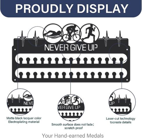 SUPERDANT Medal Hangers Holder Upgrade Sports Medals Award Iron Organizer Wall Mounted Race Metal Display Gifts for Athletes Kids in Saudi Arabia