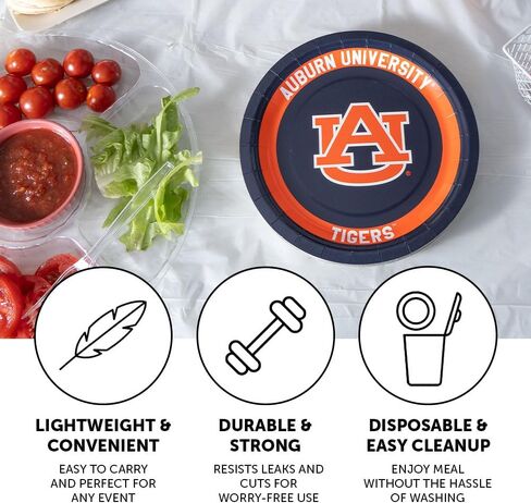 Desert Cactus Auburn University Paper Plates AU Tigers 20 Count 9 inch Round Plates for Tailgates, Parties, Graduation and Events (Design A) in Saudi Arabia