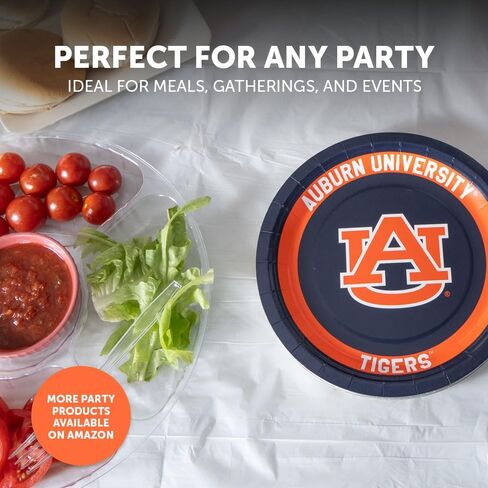 Desert Cactus Auburn University Paper Plates AU Tigers 20 Count 9 inch Round Plates for Tailgates, Parties, Graduation and Events (Design A) in Saudi Arabia