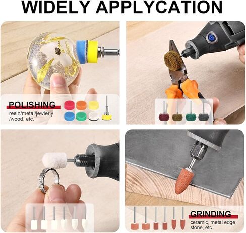 304PCS 1 Inch Wet Dry Sanding Discs, Drums & Polishing Accessories for Dremel Tool, Rotary Tool Sanding Kit, Hook and Loop Sandpaper 60-3000 Grit for Resin, 3D Print, Wood, Jewelry, Metal in Kuwait