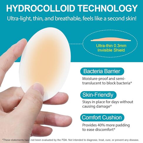 ضمادات هلامية للأقدام 30 قطعة متعددة الأحجام - تقلل من الاحتكاك والاحتكاك، مقاومة للماء والعرق، مغلفة بشكل فردي لاستخدام مريح وصحي أثناء التنقل in Kuwait