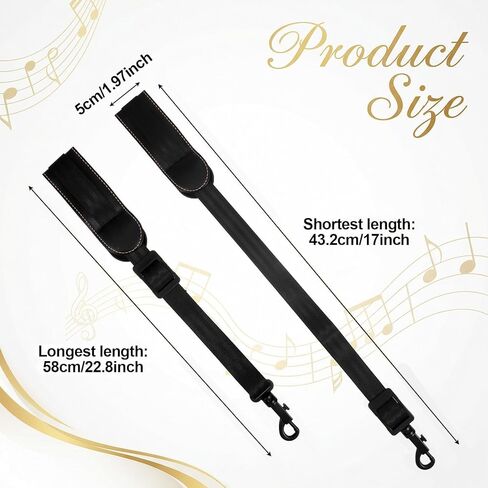 Adjustable Saxophone Neck Strap, Alto Sax Neck Strap with Soft Pads Swivel Hook for Robust Soprano, Tenor Perfect Saxophone Accessories Gift in Saudi Arabia