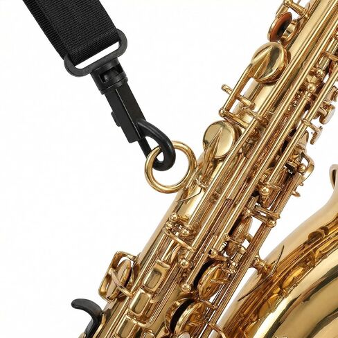 Adjustable Saxophone Neck Strap, Alto Sax Neck Strap with Soft Pads Swivel Hook for Robust Soprano, Tenor Perfect Saxophone Accessories Gift in Saudi Arabia
