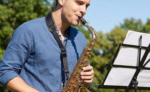 Adjustable Saxophone Neck Strap, Alto Sax Neck Strap with Soft Pads Swivel Hook for Robust Soprano, Tenor Perfect Saxophone Accessories Gift in Saudi Arabia
