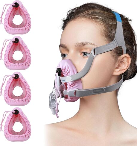 بطانات قناع CPAP، أغطية وسائد القناع المتوافقة مع قناع ResMed AirFit/AirTouch F20، 4 قطع بطانات قناع الأنف CPAP لمعظم أقنعة الوجه بالكامل تقلل من تسرب الهواء وعلامات الضغط in Kuwait